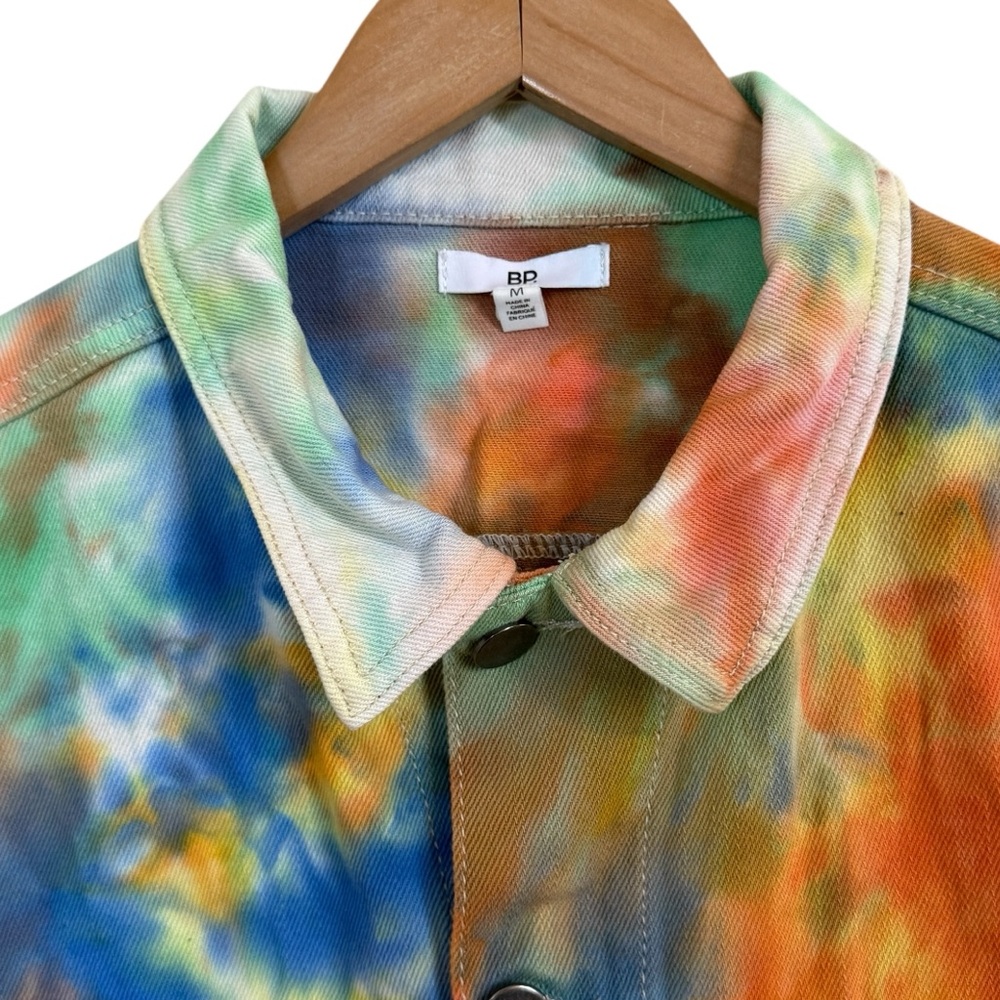 BP Tie-Dye Denim Jacket Women’s Size Medium - Picture 3 of 11